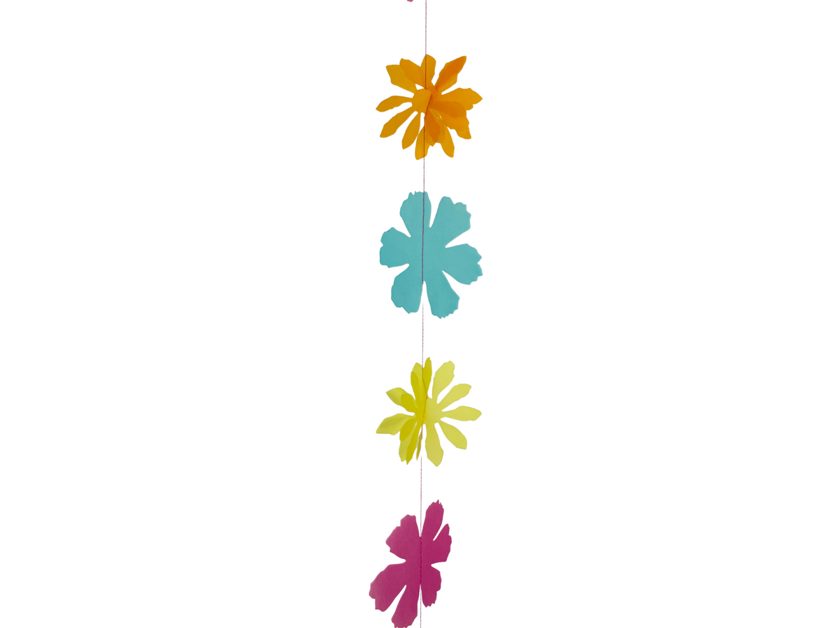Multi-Colored Flowers Balloon Tail