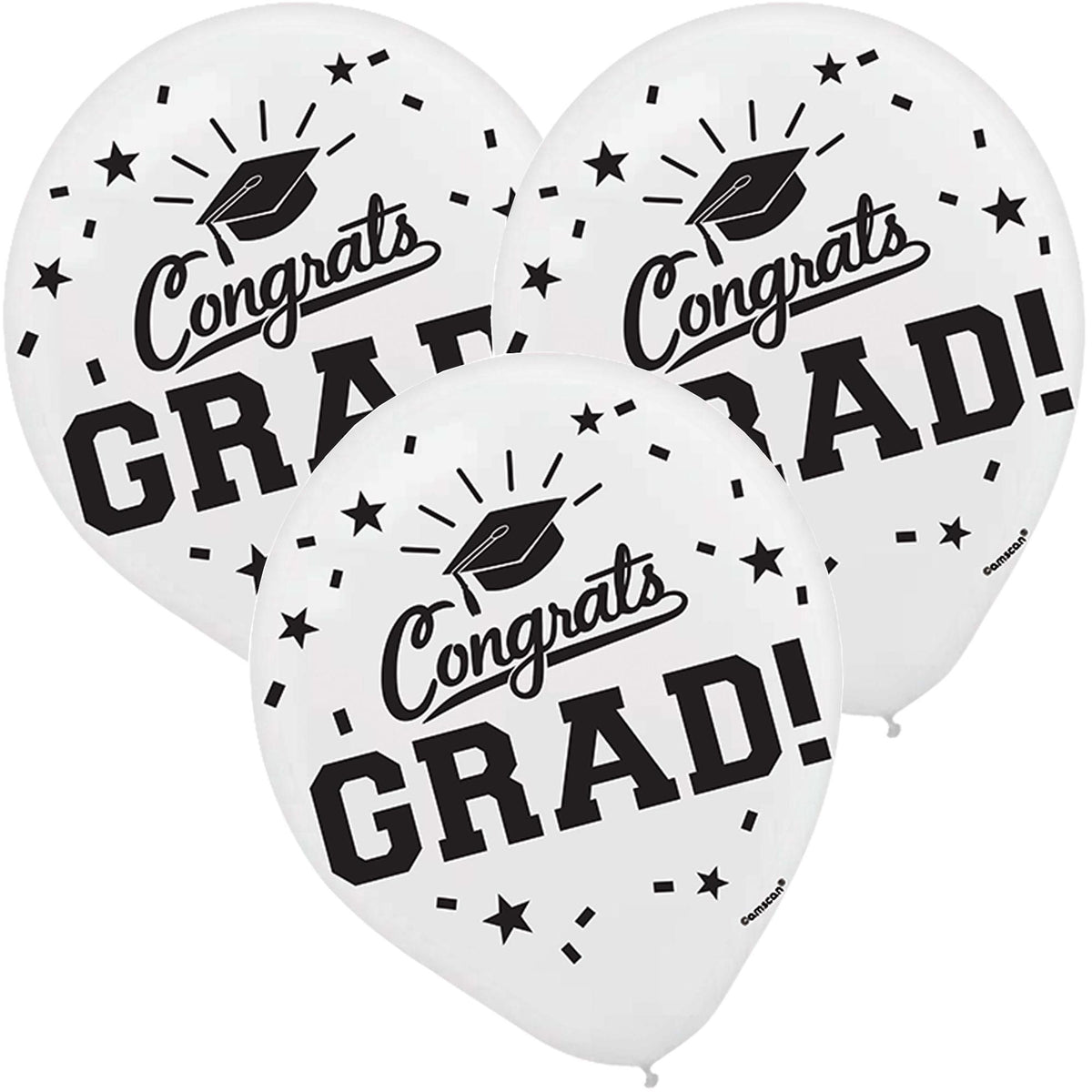 Grad White Latex Balloons
