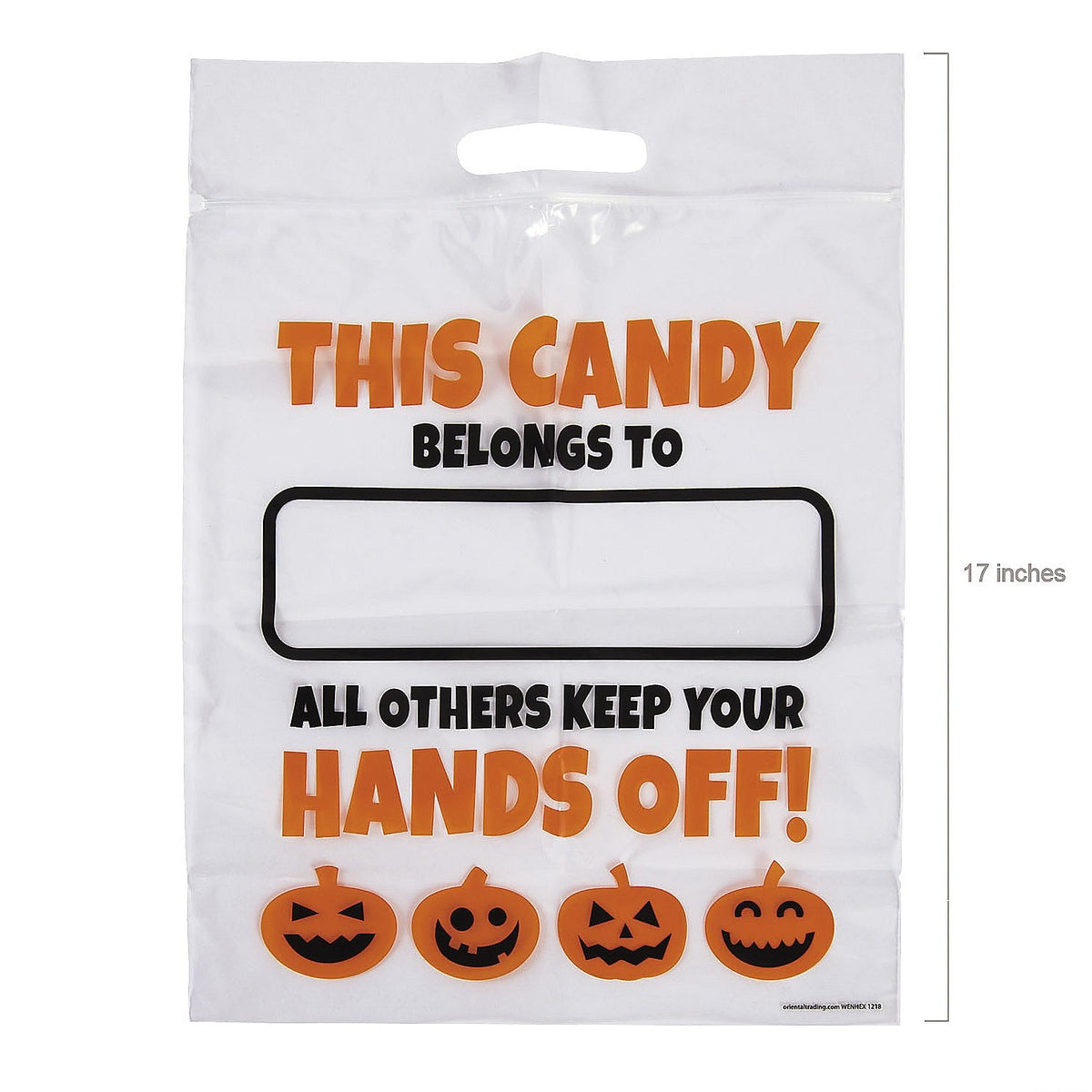 Large Halloween Zip Treat Bags 