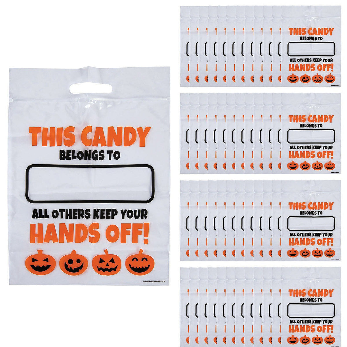 Large Halloween Zip Treat Bags 