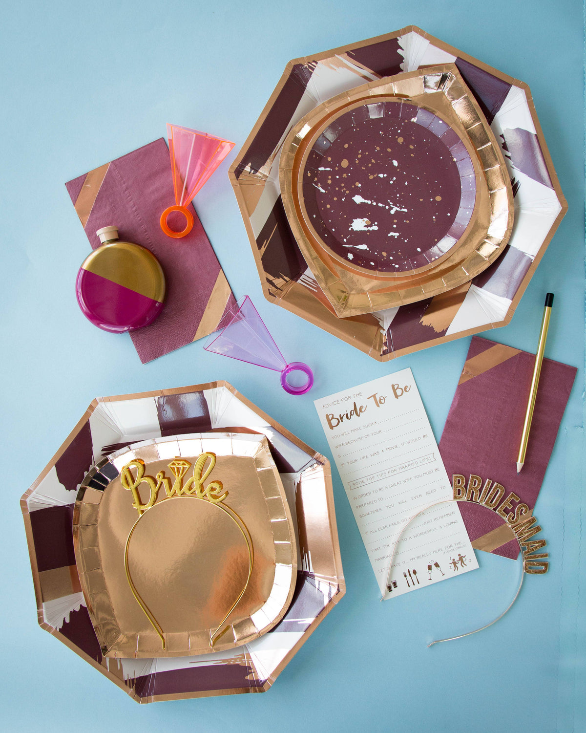 Rose Gold Posh Dinner Plates