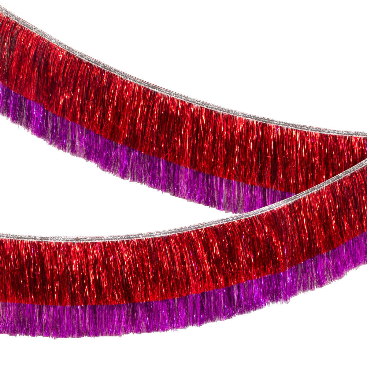 Red &amp; Pink Tinsel Fringe Garland by Meri Meri