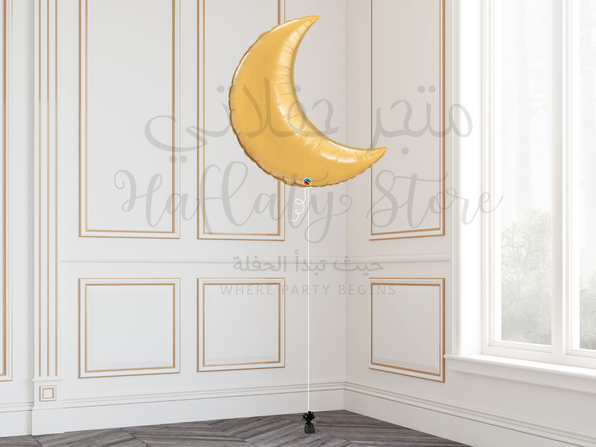34” Gold crescent moon