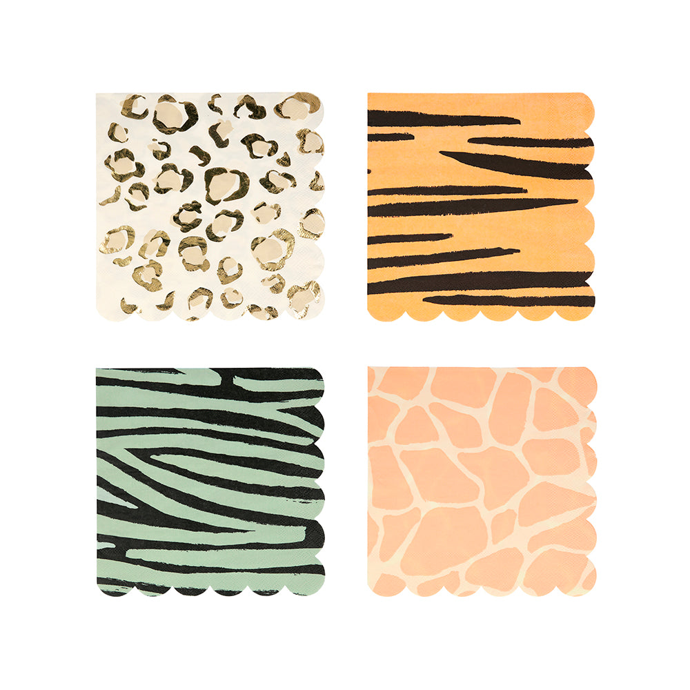 Safari Animal Print Large Napkins 
