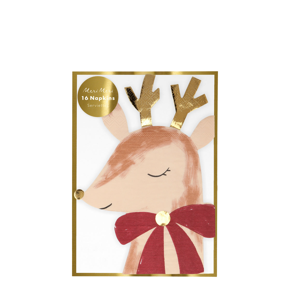 Reindeer With Bow Napkins Meri Meri