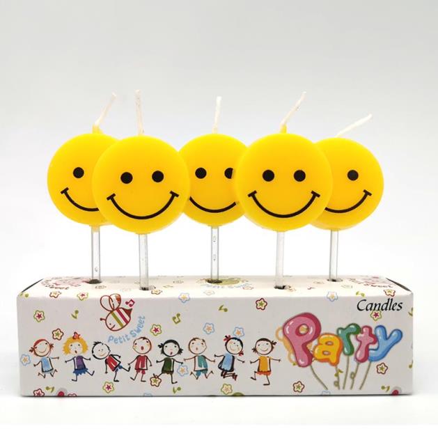 Smiley Face Birthday Candles
