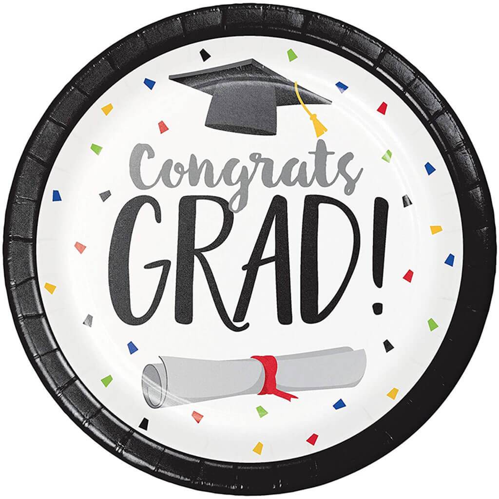 Graduation Fun Dessert Plate Congrats Grad 