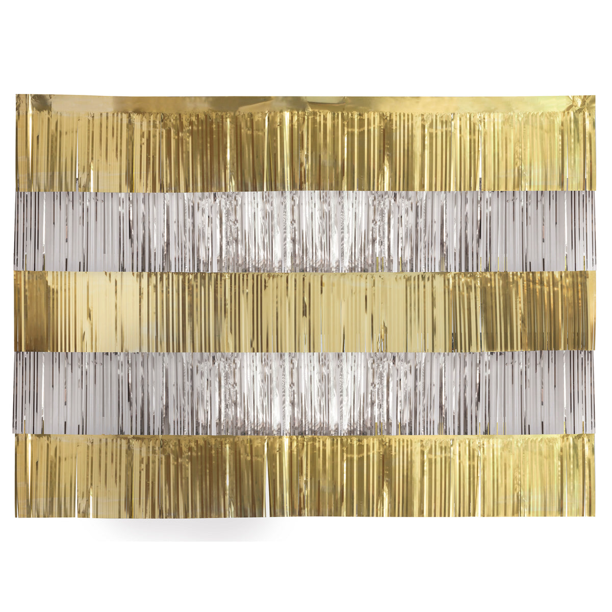 Silver &amp; Gold Fringe Garland Backdrop Kit