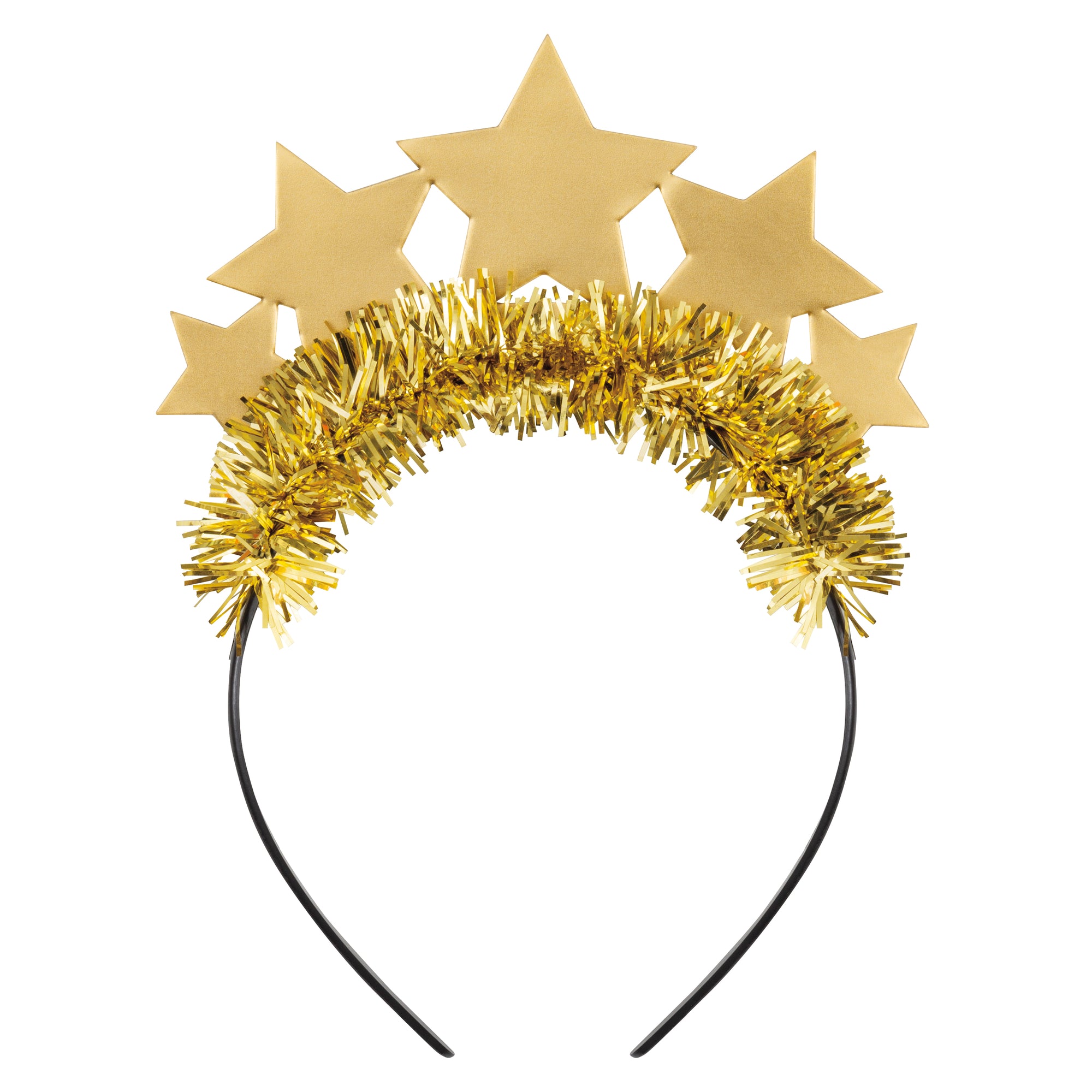 Gold Star Tinsel Headband 