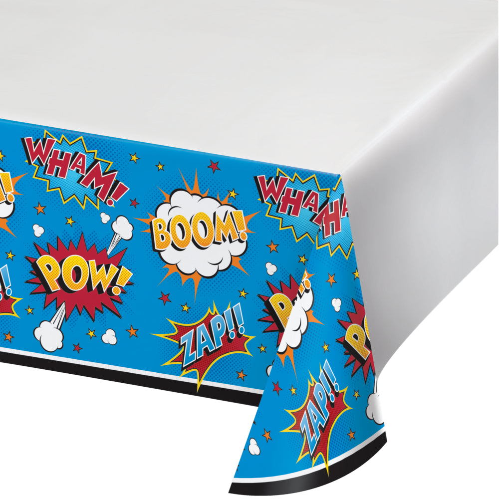 Superhero Slogan Table Cover 