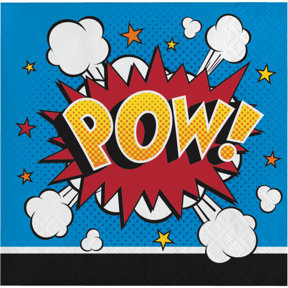 Superhero Slogan Beverage Napkins 