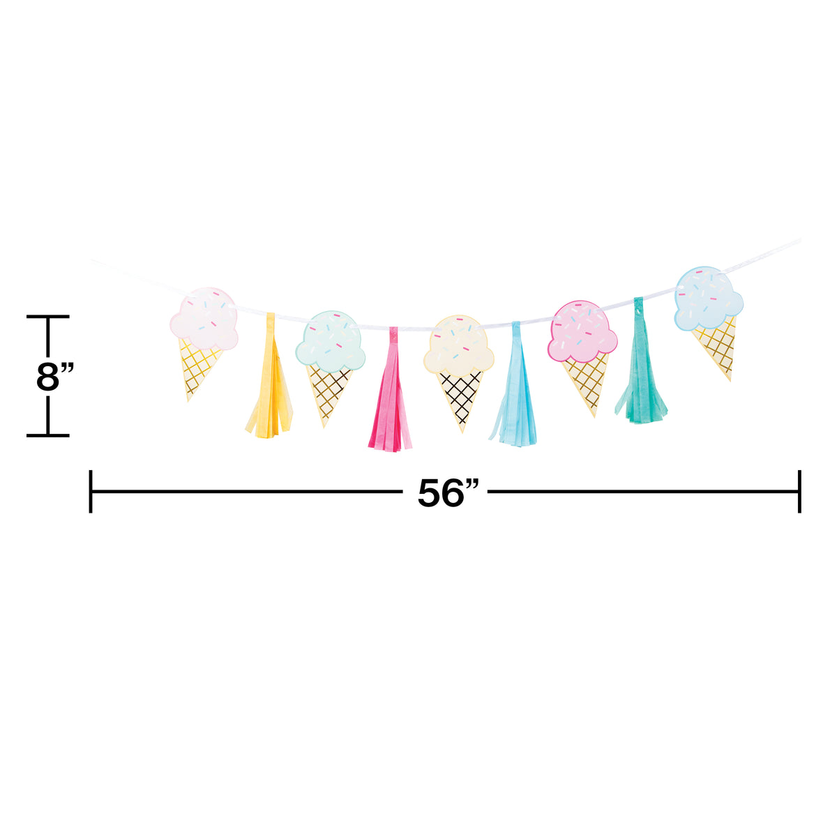 Ice Cream Tassel Banner