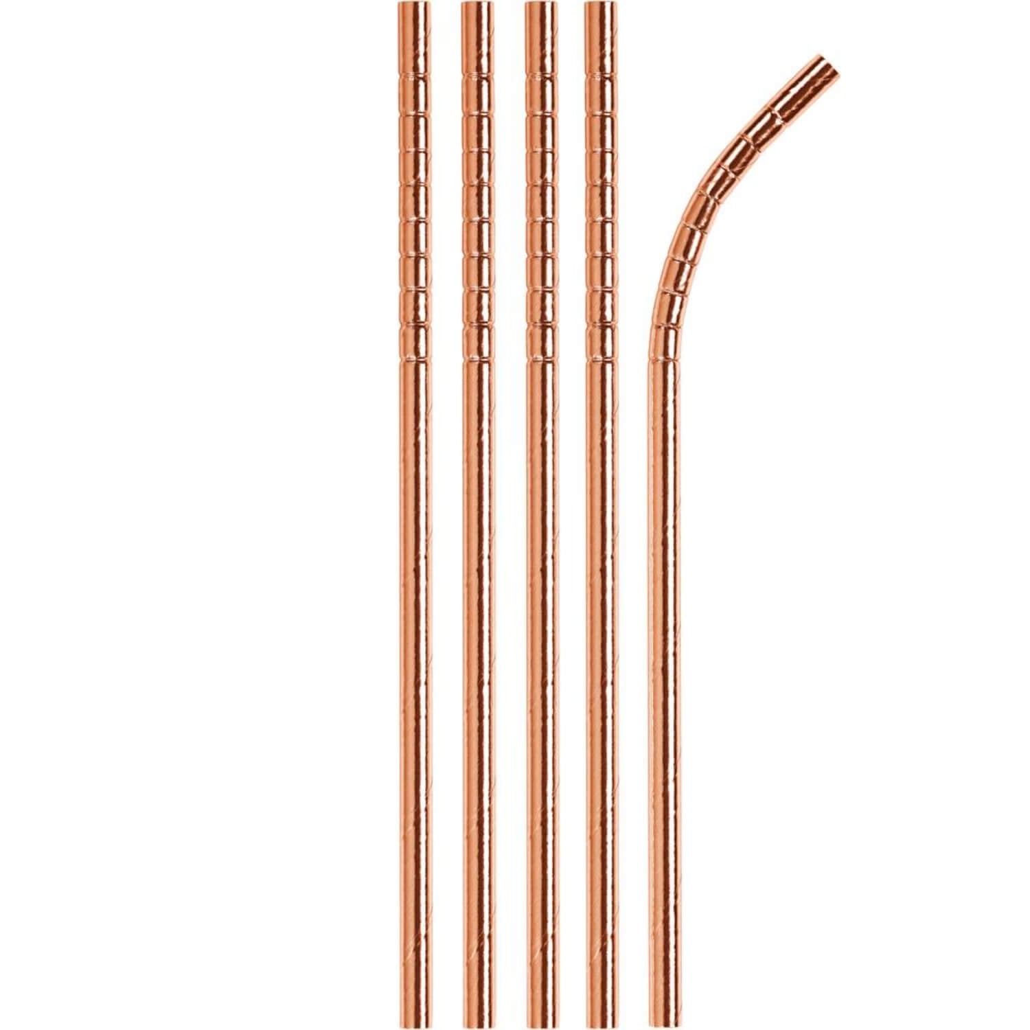 Rose Gold Paper Straws with Eco-Flex Technology 