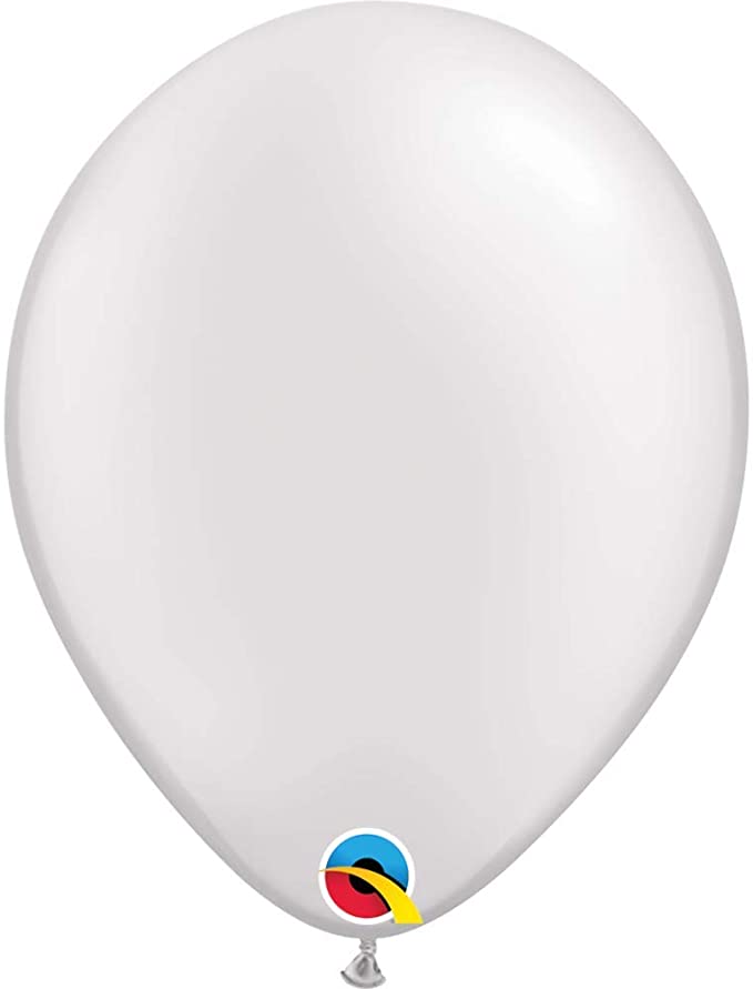 White Latex Balloons 11"