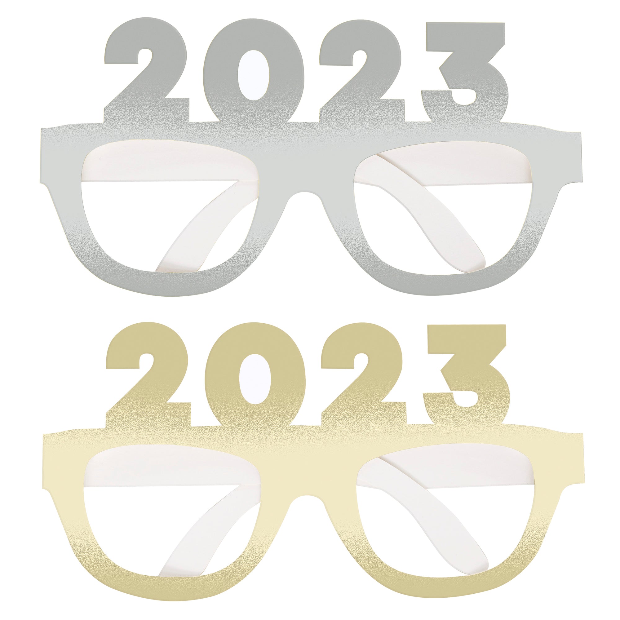 Silver & Gold 2023 New Years Eve Party Glasses 