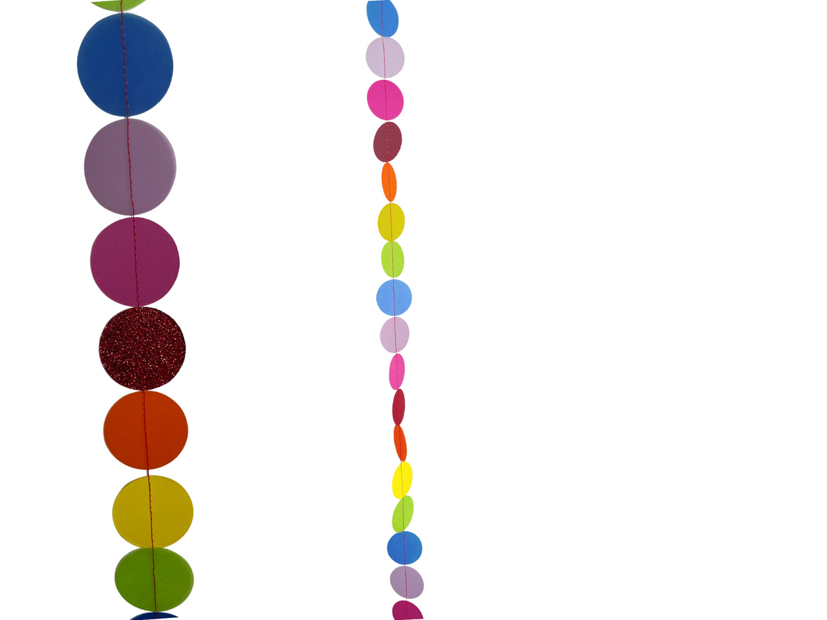 Multi Colored Circles Balloon Tail