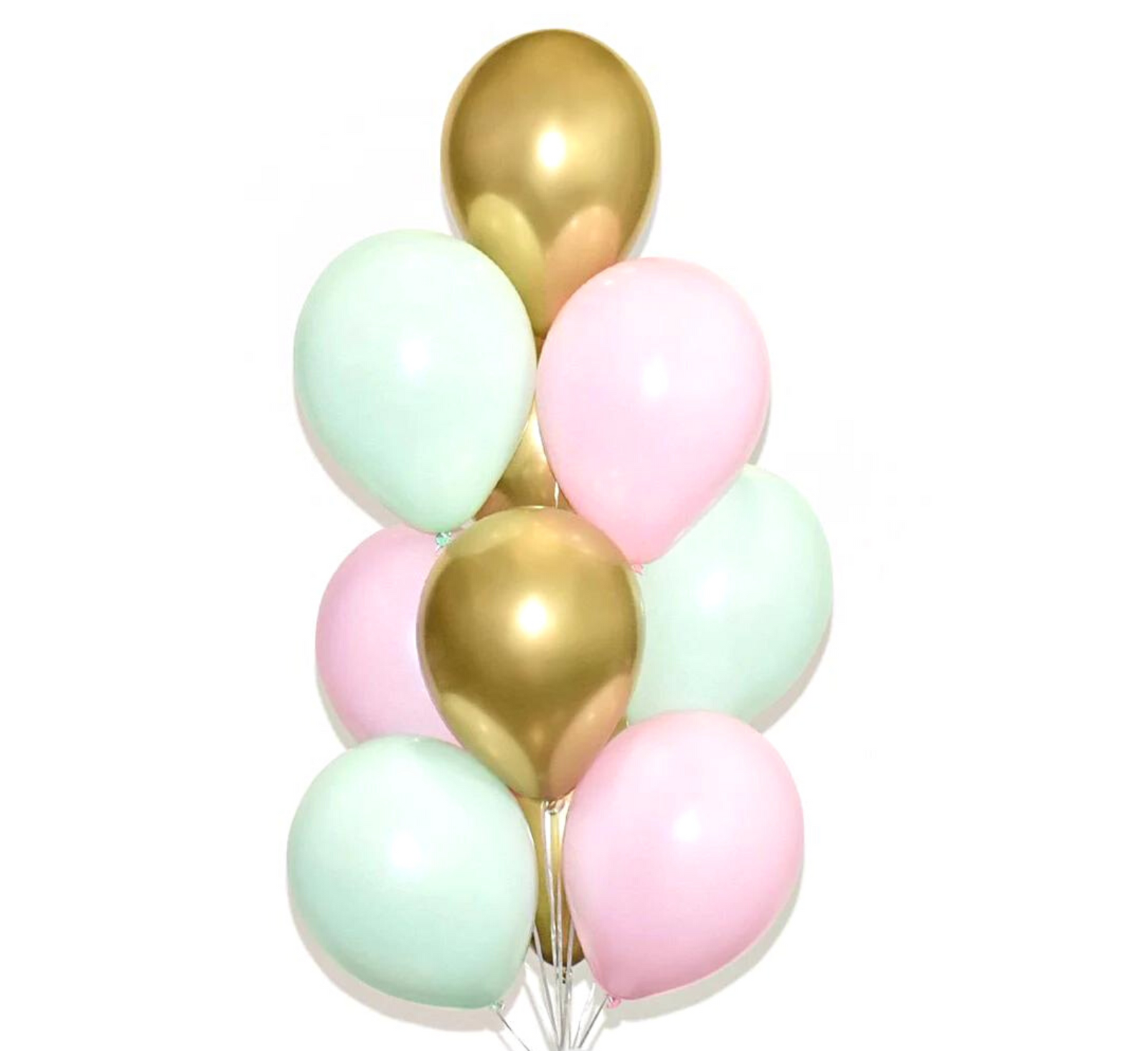 Pearl Mint Green, Pink & Chrome Gold Bouquet