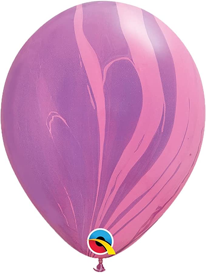 Pink Violet Agate Balloons  11"