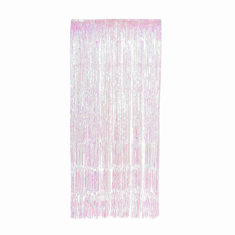 Iridescent Metallic Streamer Curtain