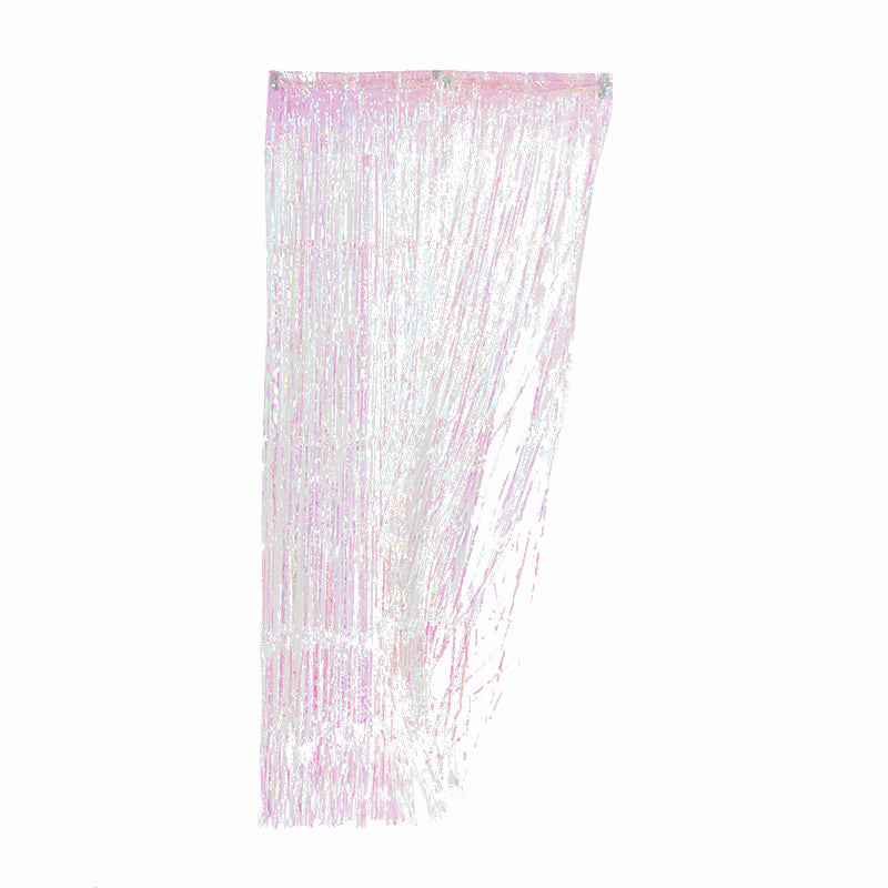 Iridescent Metallic Streamer Curtain