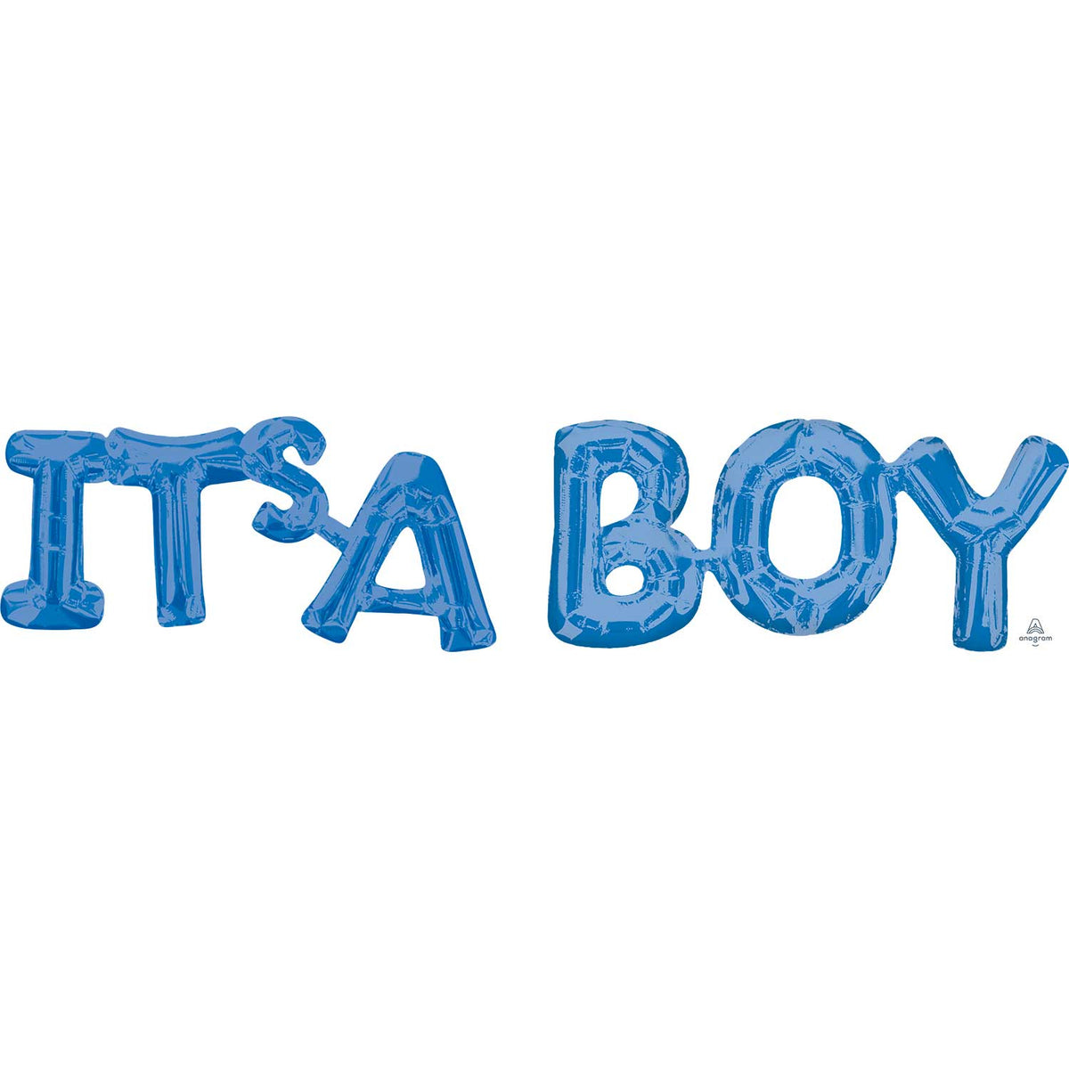 It's A Boy Blue Phrase Foil Balloon