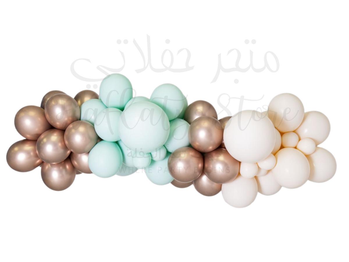 Mint Green &amp; Gold Balloon Garland