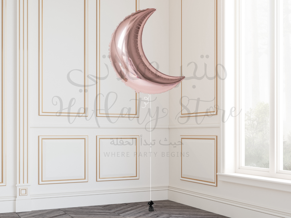34” Rose gold Crescent moon