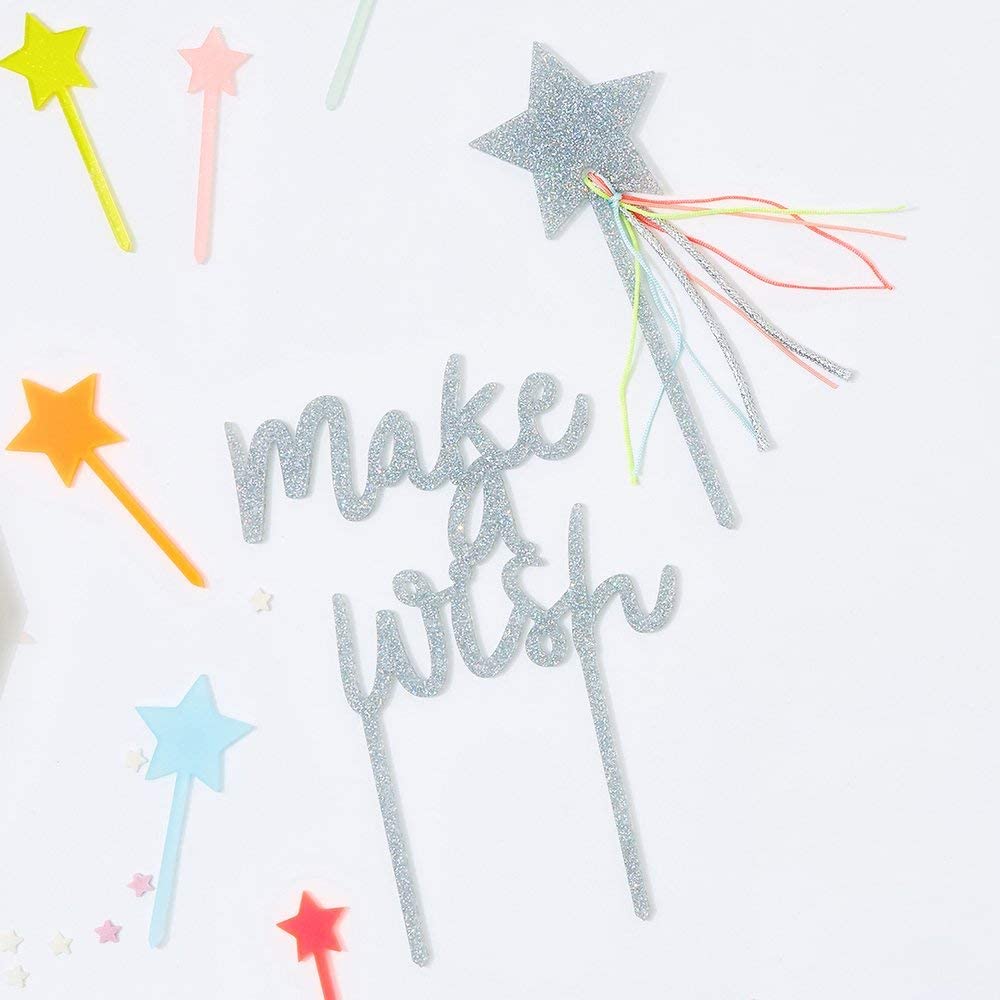 Meri Meri Make A Wish Acrylic Toppers