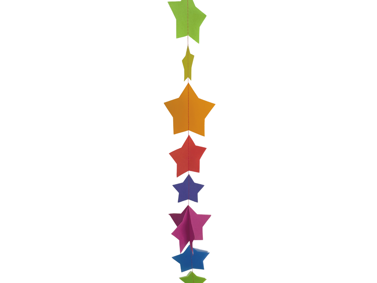 Multi-Colored Stars Balloon Tail