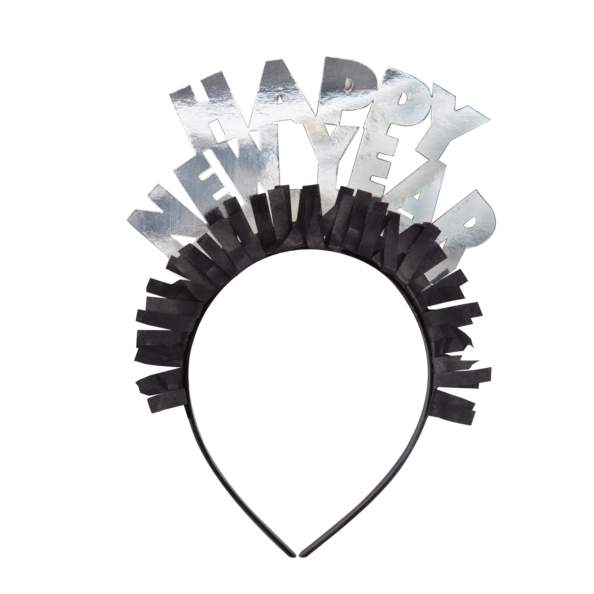 Gold & Silver Happy New Year Headbands with Fringe