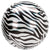 Orbz Animals Zebra Print Foil Ballon 