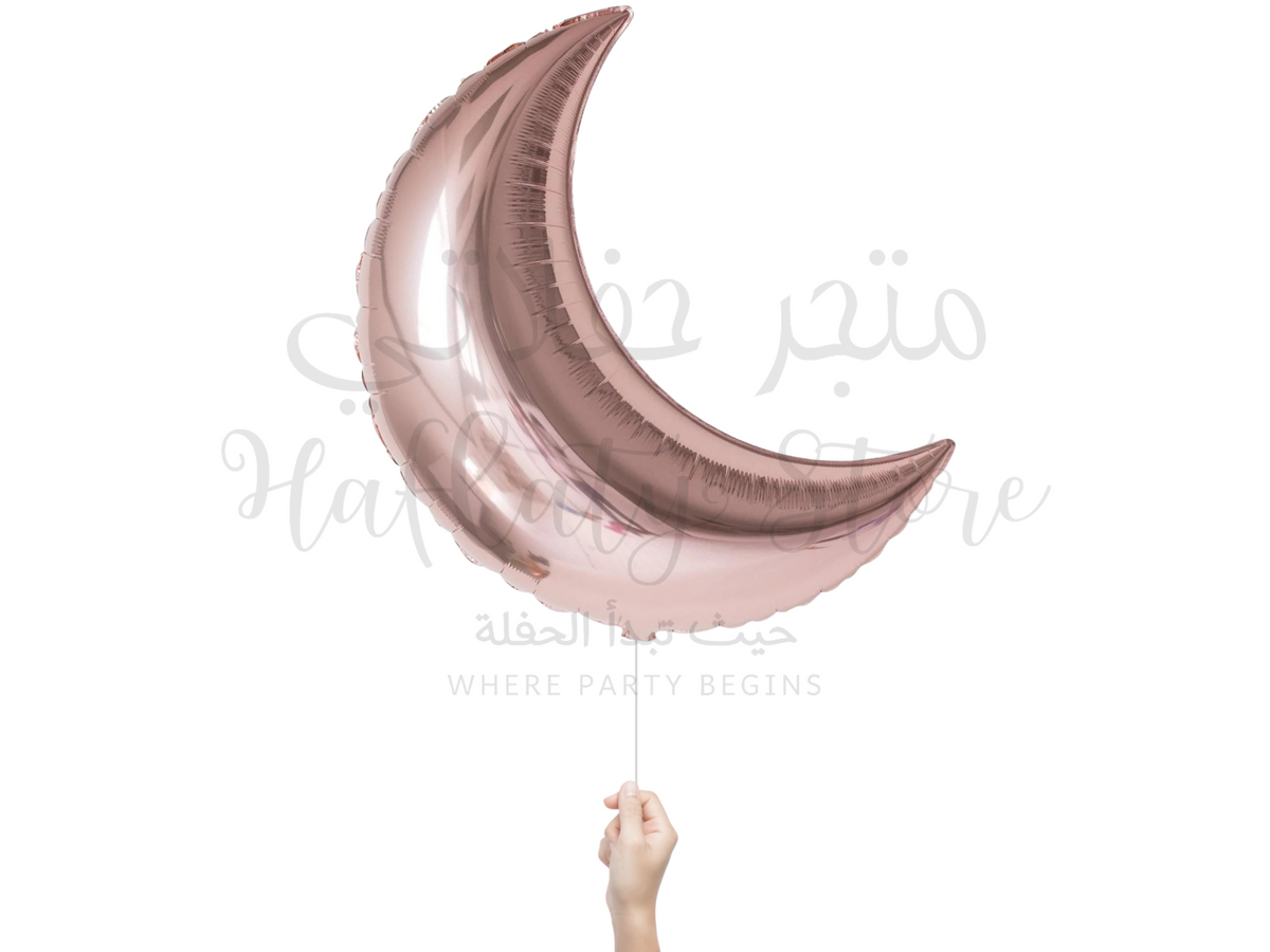 34” Rose gold Crescent moon