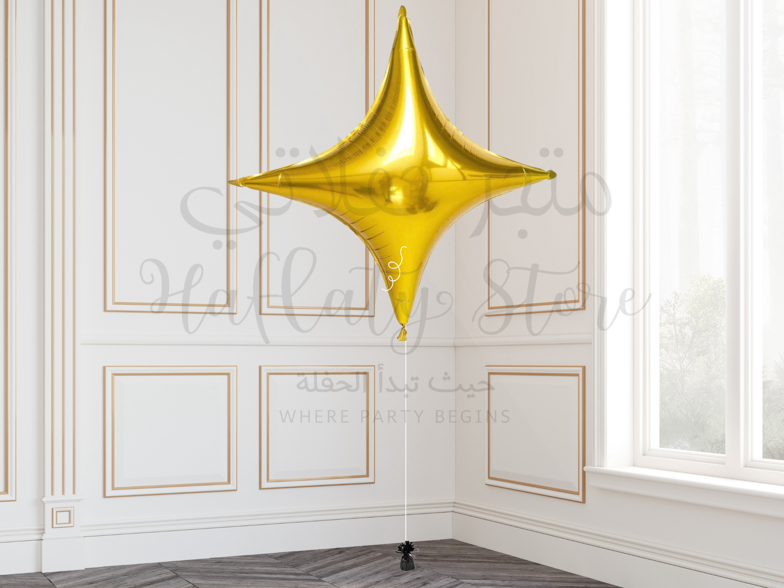 34” Gold 4 Point star