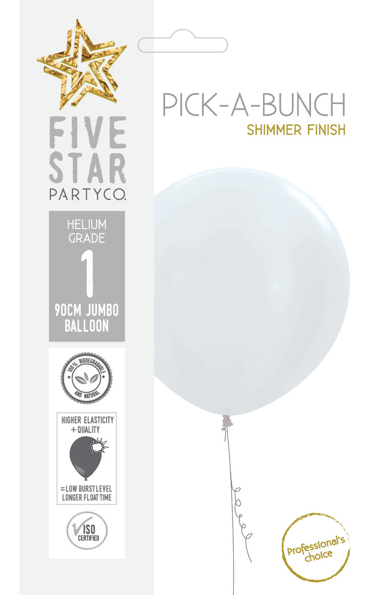 Shimmer Pearl White Round Balloon