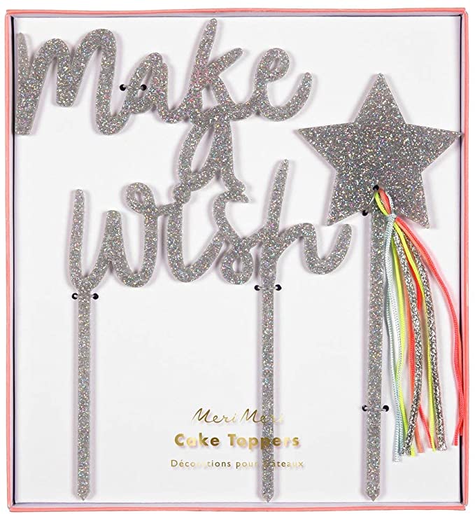 Meri Meri Make A Wish Acrylic Toppers
