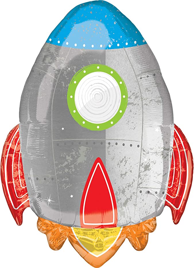 Rocket Ship Shape Foil Balloon