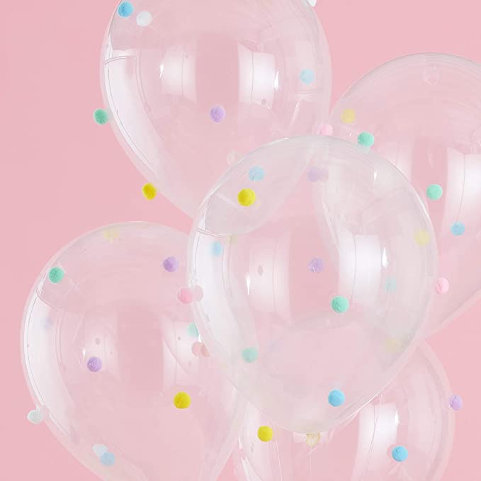 Pastel Pom Pom Party Balloons Pastel Party