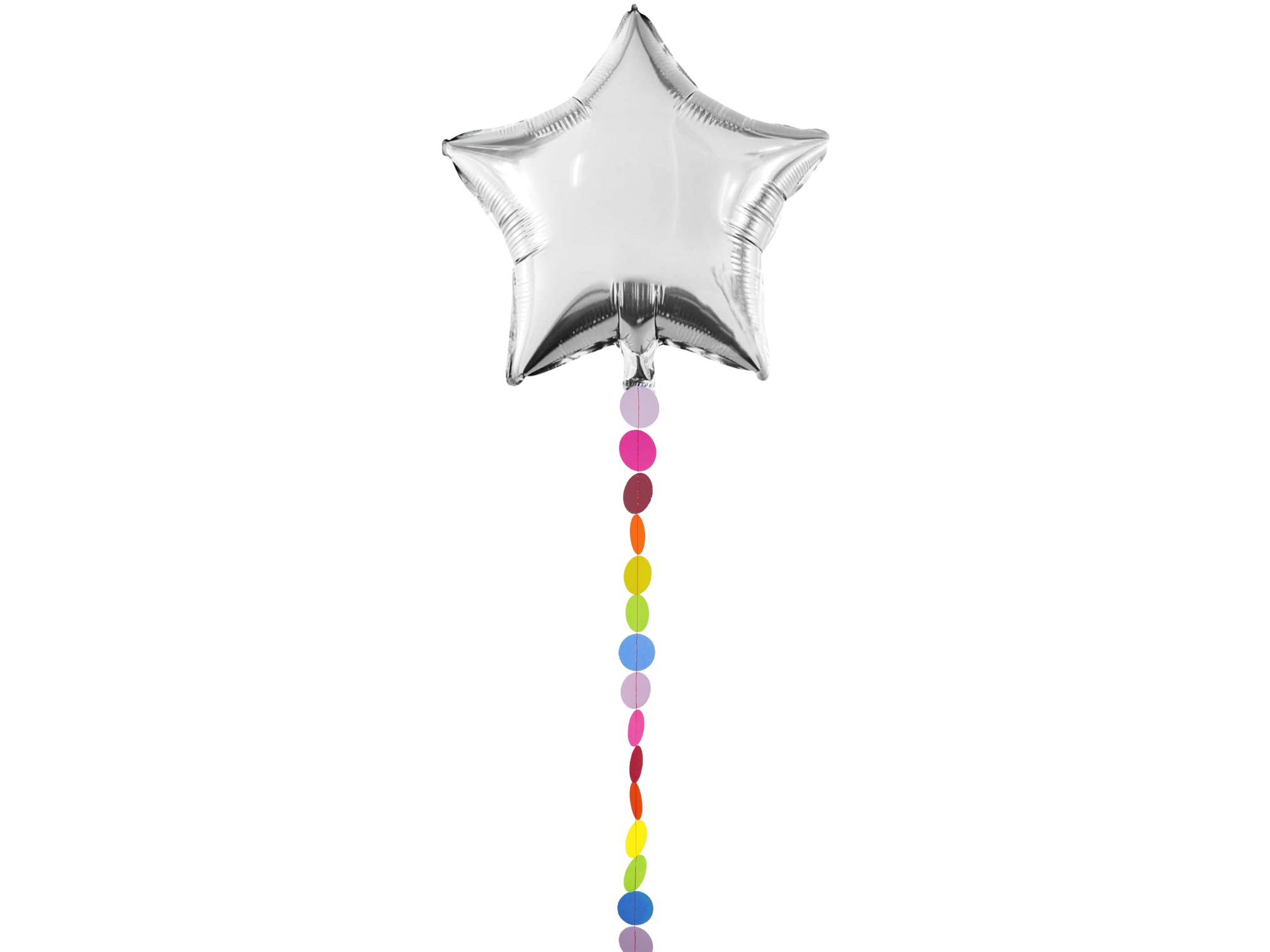 Multi Colored Circles Balloon Tail