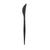 All Black Plastic Cutlery - 36PC