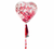 Giant Clear Heart Confetti Balloon With Tassels 36"