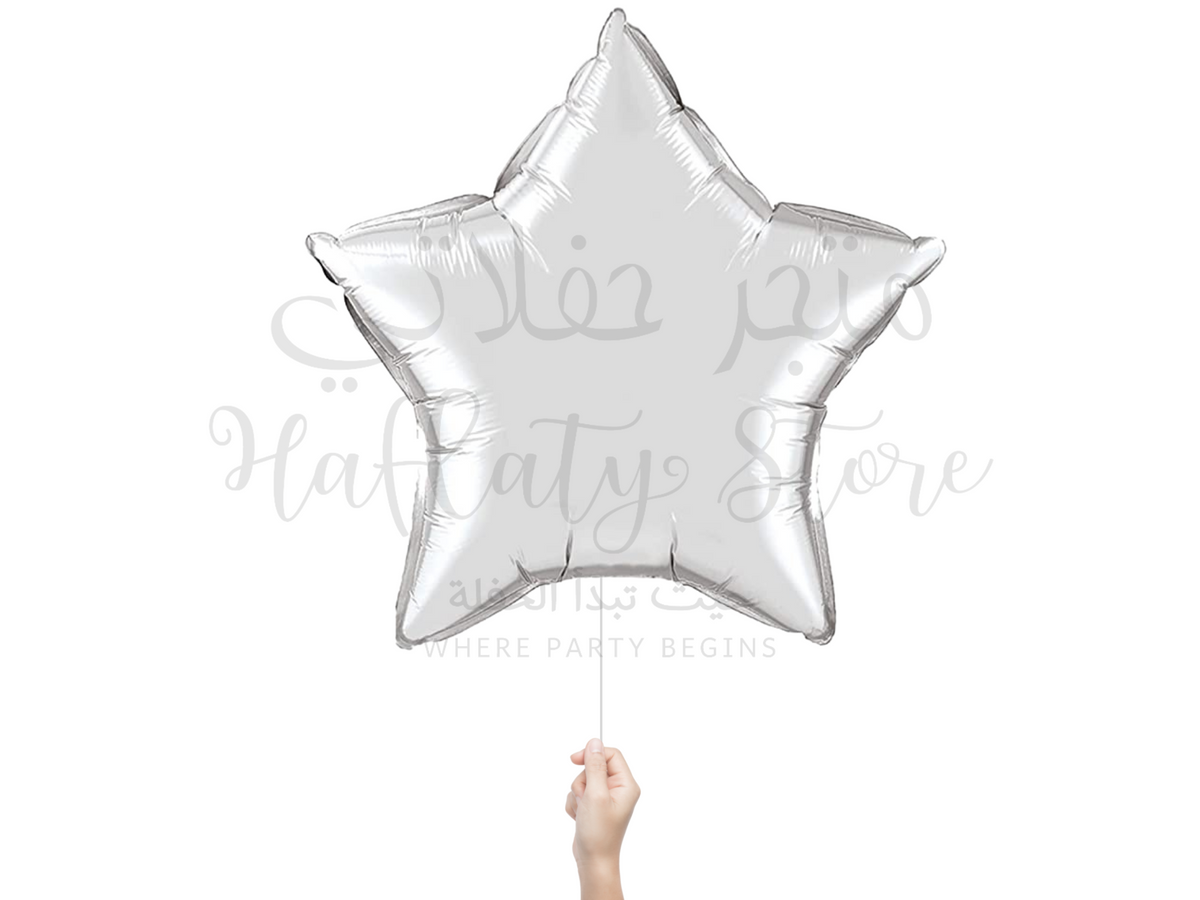 34” Silver 5point star