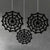 Classic Black & White Spiderweb Fan Decoration 
