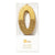 Gold Glitter Number Candle 0