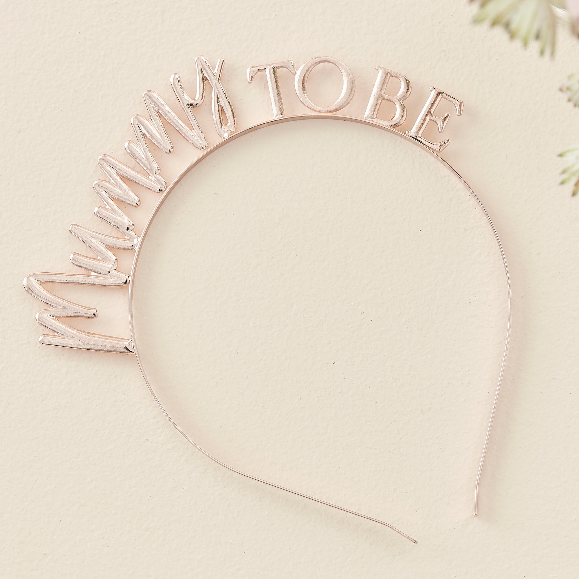 ROSE GOLD METAL MUMMY TO BE BABY SHOWER HEADBAND