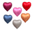 18'' Hearts Balloon Matte Colors Mix