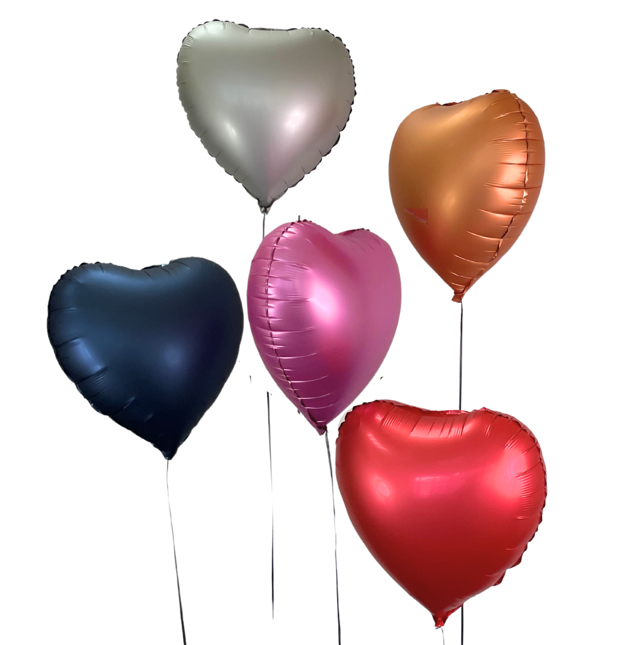 18'' Hearts Balloon Matte Colors Mix