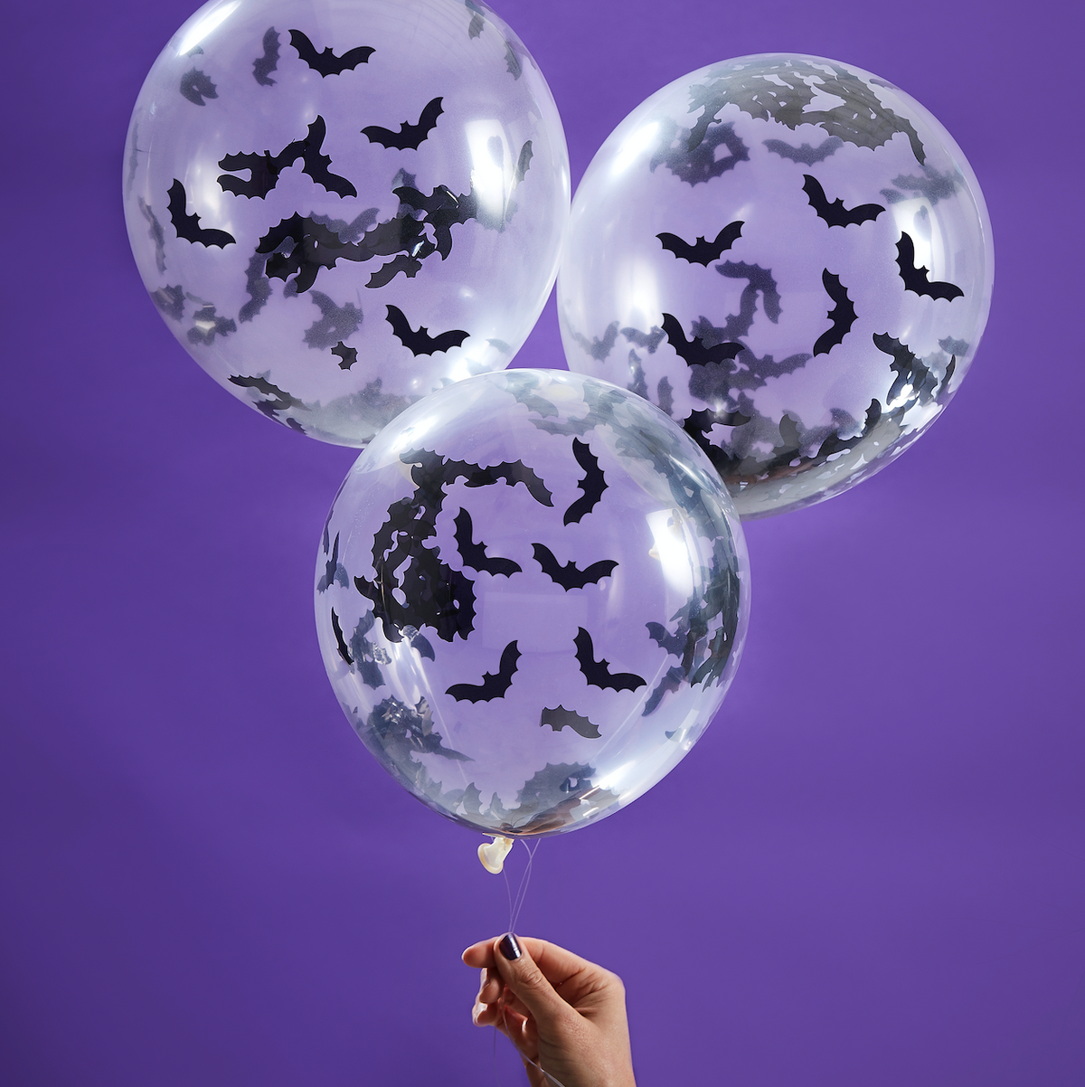 Halloween Bat Confetti Balloons