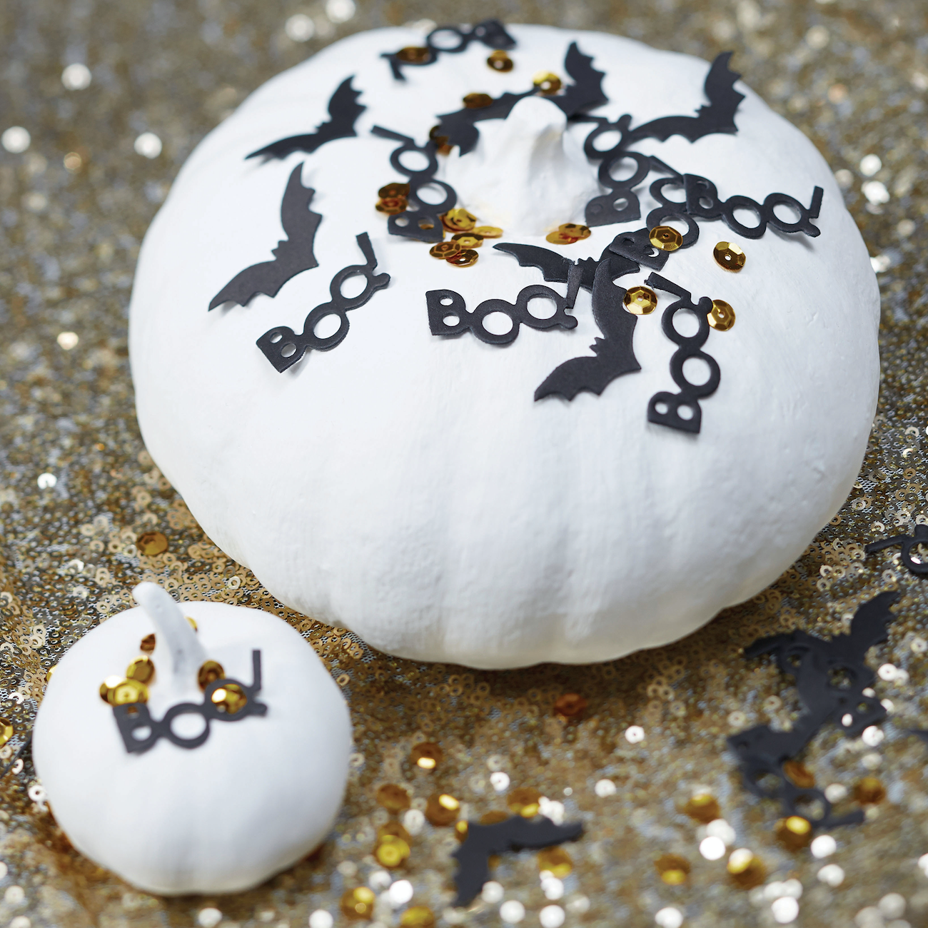 Black and Gold Halloween Confetti