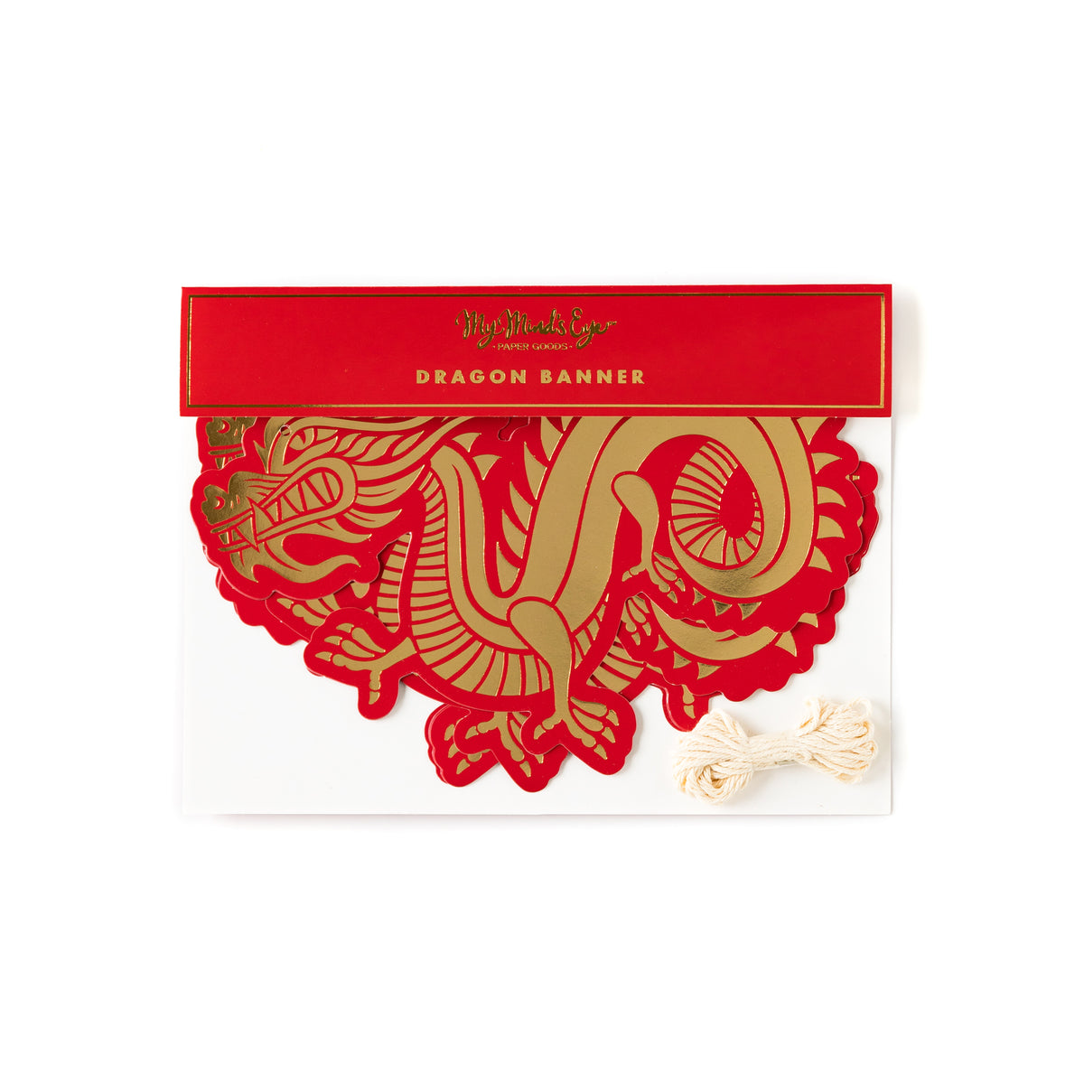 Red &amp; Gold Dragon Banner 