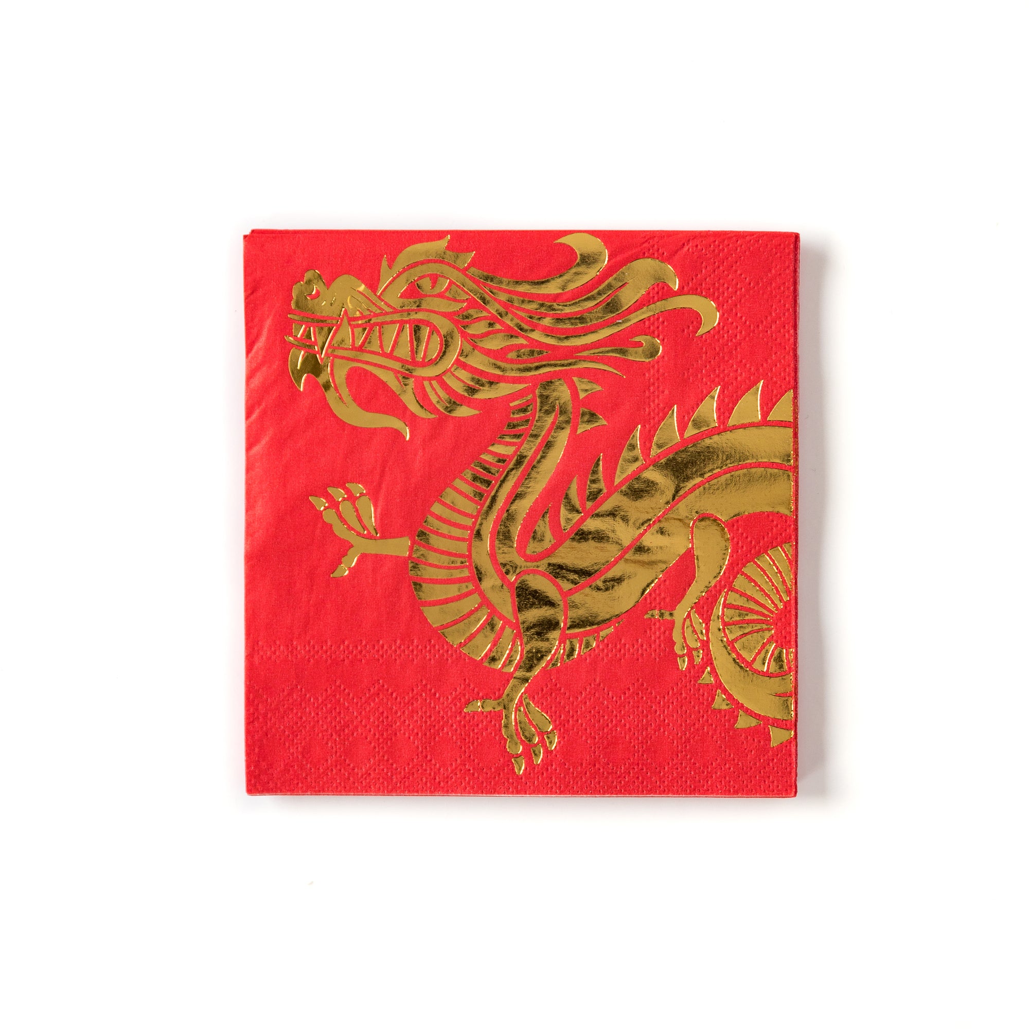 Dragon Red Gold Cocktail Napkins